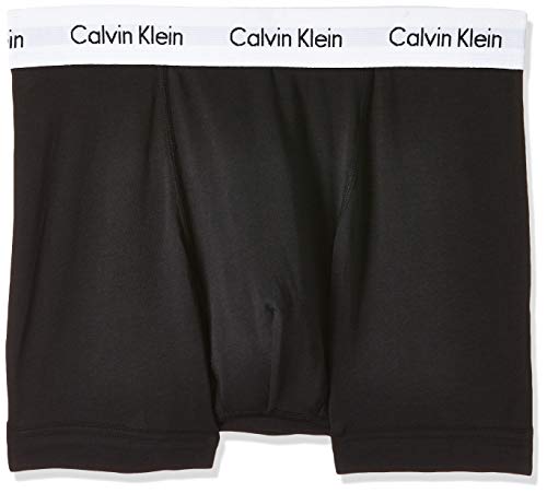 Calvin Klein Hombre - Pack de 3 bóxers de tiro medio - Cotton Stretch, Negro, M, (Pack de 3)