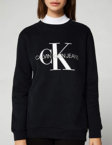 Calvin Klein J20J207877 Sudadera, Negro (CK Black 099), L para Mujer