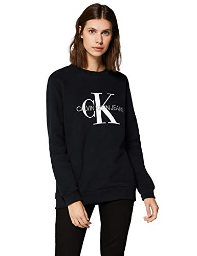 Calvin Klein J20J207877 Sudadera, Negro (CK Black 099), L para Mujer