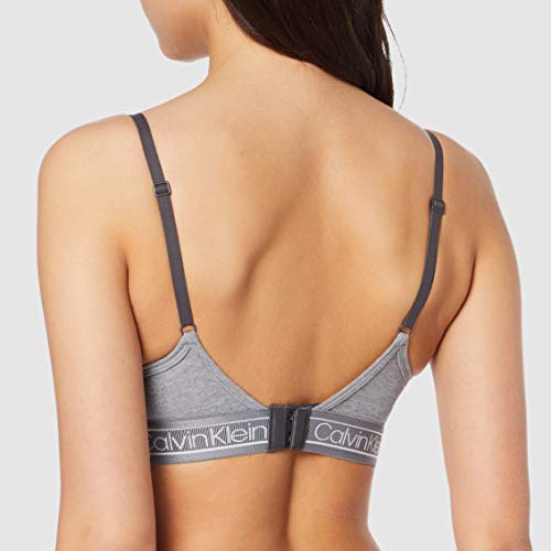 Calvin Klein LGHT Lined BRALETTE-000QF5232E Sujetador estilo bralette, Gris (Storm Heather 5wy), L para Mujer