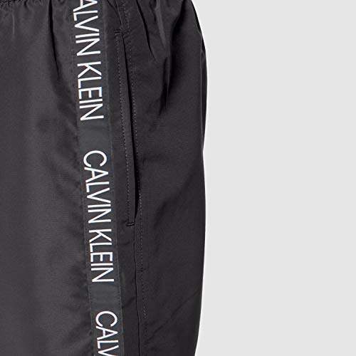 Calvin Klein Medium Drawstring Bañador, Negro (PVH Black BEH), Hombre
