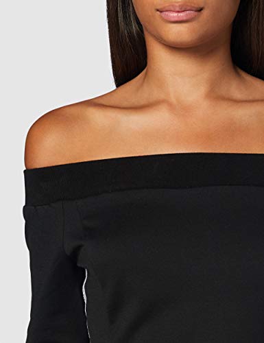 Calvin Klein Off The Shoulder Milano Dress Vestido, Negro, M para Mujer