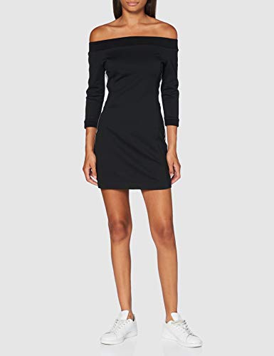 Calvin Klein Off The Shoulder Milano Dress Vestido, Negro, M para Mujer
