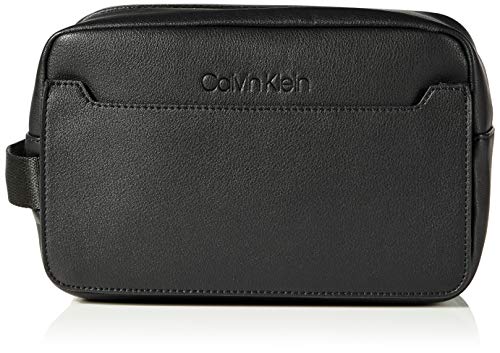 Calvin Klein - Sliver Washbag, Carteras Hombre, Negro (Black/Steel Blue), 1x1x1 cm (W x H L)
