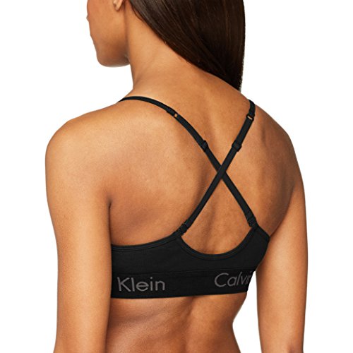 Calvin Klein Unlined Bralette Sujetador sin Aros, Negro (Black 001), Large para Mujer