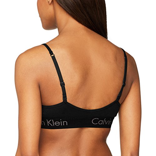 Calvin Klein Unlined Bralette Sujetador sin Aros, Negro (Black 001), Large para Mujer