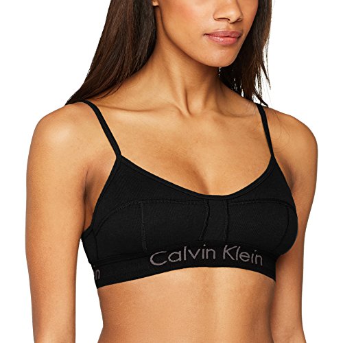 Calvin Klein Unlined Bralette Sujetador sin Aros, Negro (Black 001), Large para Mujer