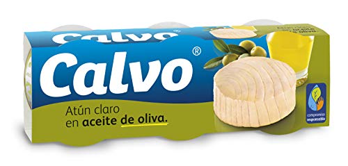 Calvo Atún Claro en Aceite de Oliva - Paquete de 4 x 3 x 80 gr