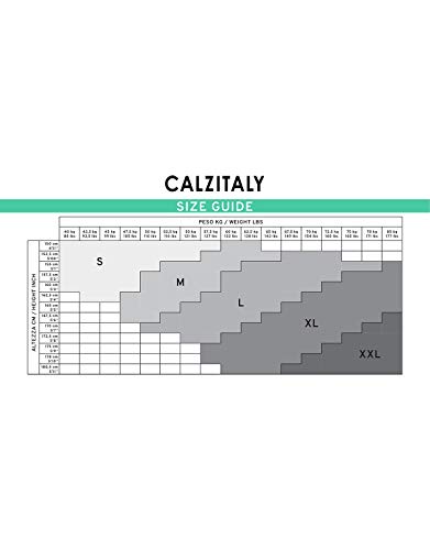 CALZITALY Medias con la Punta Abierta con Compression Graduada Fuerte 18-22 mm/Hg | S, M, L, XL | Natural, Negro | 140 DEN | Made in Italy (Natural, L)