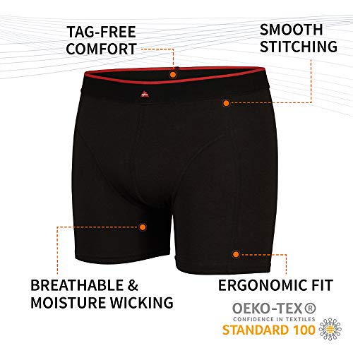 Calzoncillos Boxer de Bambú para Hombre, Pack de 3, Ropa Interior Antibacteriana y Ultra Suave, Ajustados, Comodidad Superior, Negro, Blanco, Gris, Multipack (Negro, XXX-Large)