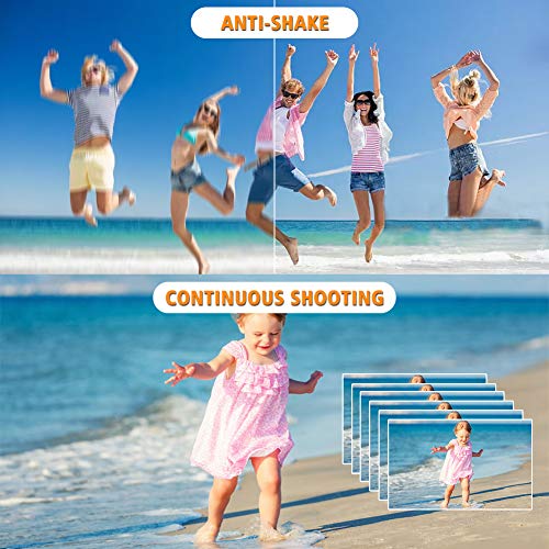 Camara Acuatica Camara de Fotos Acuatica Full HD 2.7K 48MP Camara Sumergibles Resistente al Agua para Esnórquel 16X Zoom Digital Camara Fotos Acuatica Selfie Pantalla Dual