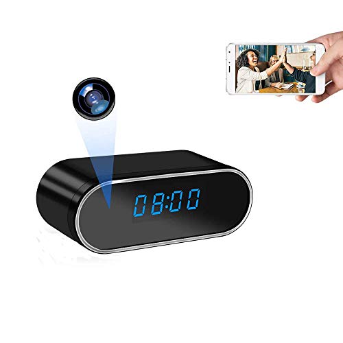 Cámara Espía Oculta UYIKOO Cámara Reloj WiFi HD 1080P Mini Cámara Espía para la Seguridad de la Casa Cámara Nodriza con Lentes de 140 Grados Soporte de Visión Nocturna y Detección de Movimiento
