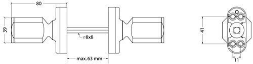 Cambesa BL4500BL Pomo Puerta, Blanco
