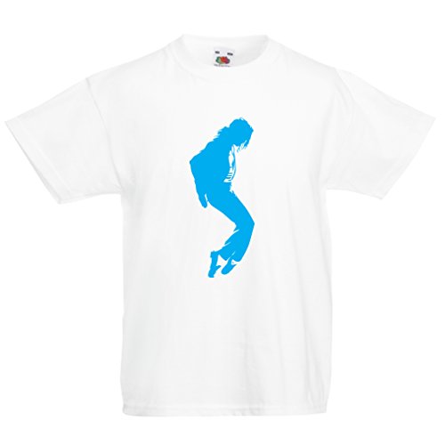 Camisas para niños Me Encanta MJ - Ropa de Club de Fans, Ropa de Concierto (14-15 Years Blanco Azul)