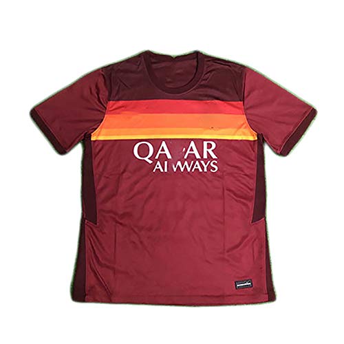 Camiseta de Deportes al Aire Libre para Hombre 20/21 Temporada Uniforme de fútbol de Entrenamiento en casa de Roma-Red-M