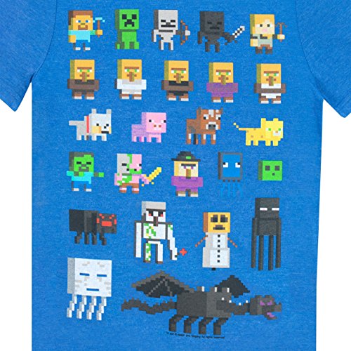 Camiseta para chicos de Minecraft azul real 12-13 Años