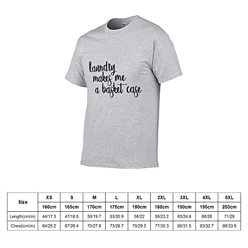 Camiseta para hombre de lavandería, estilo casa-marido para adultos y jóvenes, de moda, casual Gris gris 4XL