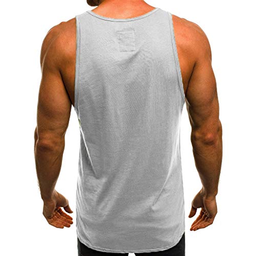 Camisetas sin Mangas de Escalada para Hombre Letras Impresión Camisa Fitness Tirantes Deportes Sudaderas Uniforme de Baloncesto Moda Básica T-Shirt Muscle Gym Tank Tops riou