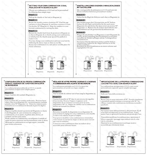 Candado TSA Combinacion Antirobo Maleta - Alta Seguridad Combinación 3 Digitos. Cerradura para Funda Maletas de Viaje, Caja Herramientas, Taquillas Vestuario, Locker : Candados Numerico Negro 1