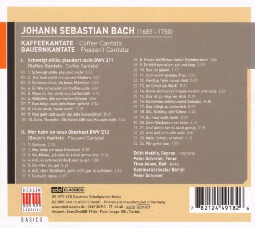 Cantata Bwv 211 Del Cafe/ 212 Campesina