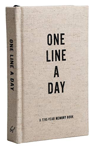 Canvas One Line a Day: A Five-Year Memory Journal: A Five-Year Memory Book (Yearly Memory Journal and Diary, Natural Canvas Cover)