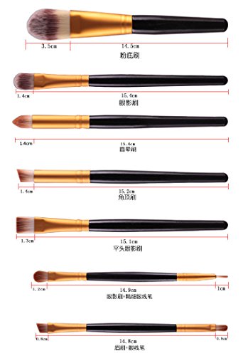 CAOLATOR Pro Pinceles de Maquillaje 20pcs Fundación Polvo de Sombra de Ojos Eyeliner Lip Brush Herramienta(No Logo)