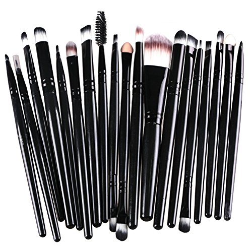 CAOLATOR Pro Pinceles de Maquillaje 20pcs Fundación Polvo de Sombra de Ojos Eyeliner Lip Brush Herramienta(No Logo)