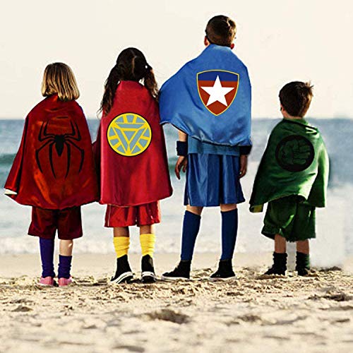 Capas de Superhéroe para Niños, Capa y Máscaras y Pulseras,de Fiesta de Cumpleaños de Navidad Víspera de Todos los Santos Los Mejores Regalos,Ideas Kit de Valor de Cosplay de Diseño (B-5 PAQUETE)