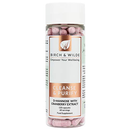 CÁPSULAS DE D-MANOSA CON EXTRACTO DE ARÁNDANO ROJO Dosis de 1000mg Suministro para 60 días | Vegano | ALTA POTENCIA | Suplemento de salud para la limpieza del tracto urinario, la vejiga y la cistitis