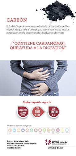 Carbón vegetal activado (complex) 1500 mg. (ext. seco) 60 cápsulas (Pack 3 unid.)