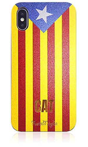 Carcassa de Fusta iPhone 6 Plus estelada Catalunya. Wooden iPhone i6P Case Catalonia. Compatible amb iPhone 6P, 7P y 8P.