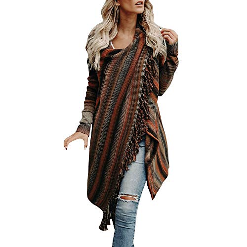 Cardigans MujerCardigans Mujer otoño Invierno 2018 Kimono Suéter Suéter de Punto Poncho Chal Abrigo Chaqueta de señoras Elegantes Outwear