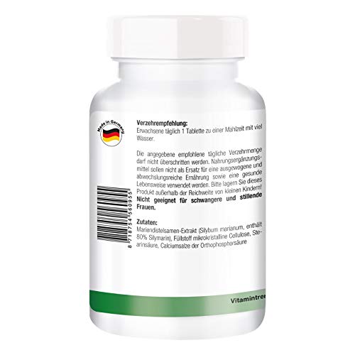 Cardo Mariano 750mg – 80% de silimarina – vegano – 180 comprimidos para 6 meses