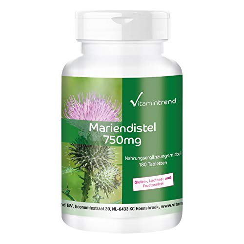 Cardo Mariano 750mg – 80% de silimarina – vegano – 180 comprimidos para 6 meses