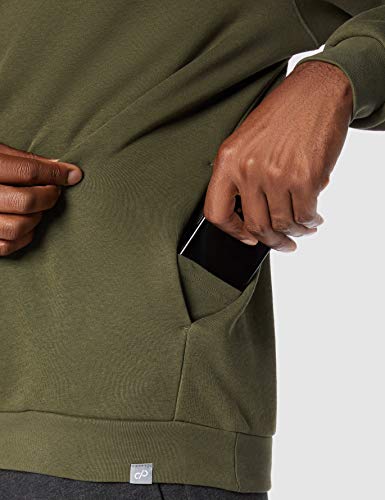 CARE OF by PUMA Sudadera de manga larga con capucha y forro para hombre, Verde (Green), M, Label: M
