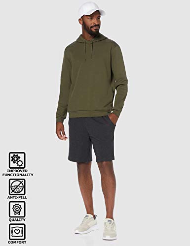 CARE OF by PUMA Sudadera de manga larga con capucha y forro para hombre, Verde (Green), M, Label: M