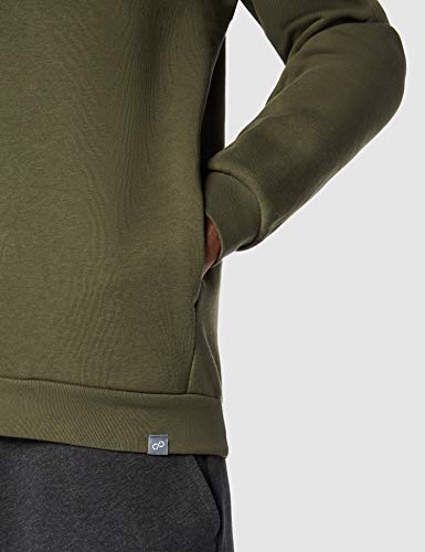 CARE OF by PUMA Sudadera de manga larga con capucha y forro para hombre, Verde (Green), M, Label: M