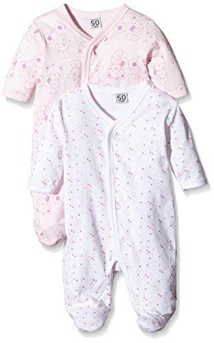 Care Pijama para Bebé Niña, Pack de 2 Rosa (Old Rose 556) 3 mes