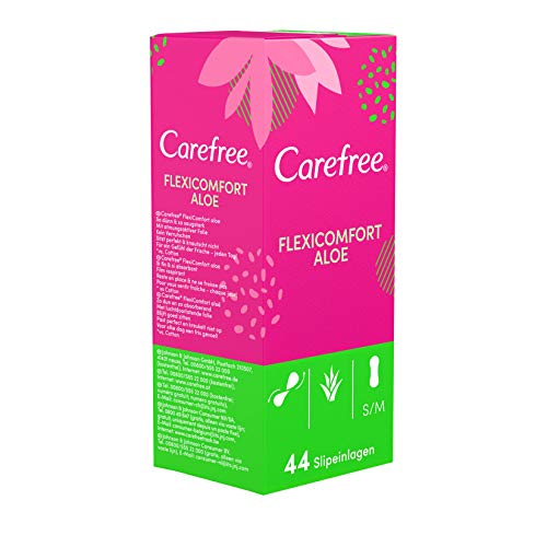 Carefree FlexiComfort Aloe - Protegeslips (flexible y ultrafino, 6 x 44 unidades)