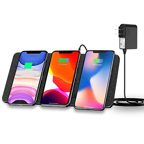 Cargador Inalámbrico Rápido, JE 30W Qi Fast Wireless Charger para iPhone 11/11 Pro/11 Pro Max/XS MAX/XR/XS/X/8Plus/8, Airpods, Samsung Galaxy Serie, Xiaomi, Huawei