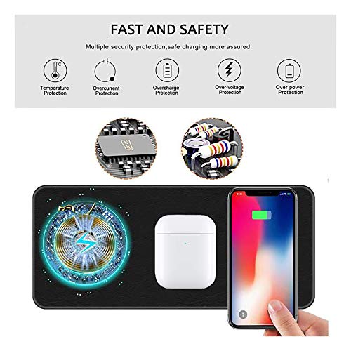 Cargador Inalámbrico Rápido, JE 30W Qi Fast Wireless Charger para iPhone 11/11 Pro/11 Pro Max/XS MAX/XR/XS/X/8Plus/8, Airpods, Samsung Galaxy Serie, Xiaomi, Huawei