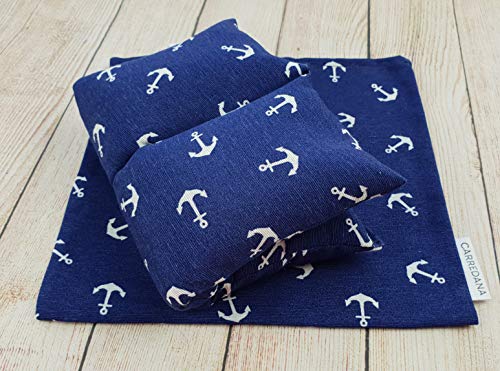 CARREDANA Sacos térmico de Semillas de Trigo con Diferentes olores y Colores. Lavanda, anís en Grano,tomillo,Menta, eucalípto, Romero y Laurel. (Semillas de Trigo más Lavanda(Anclas))