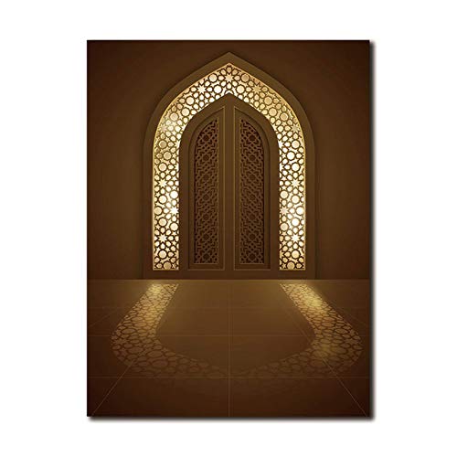Cartel lienzo pintura islámica puerta retroiluminada impresión decoración del hogar arte de la pared imágenes para la decoración de la sala de estar