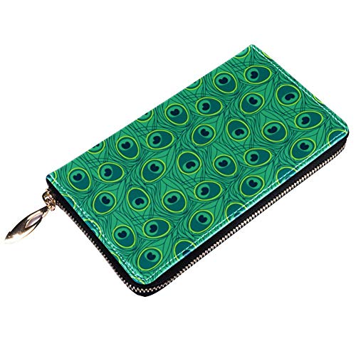 Cartera con Cremallera Alrededor de la Mujer y Cartera para el teléfono, diseño de Parque de Atracciones de Invierno, Bolso de Viaje de Piel, Organizador de Tarjetas, Carteras Color 2 8.07x1x4.53 in