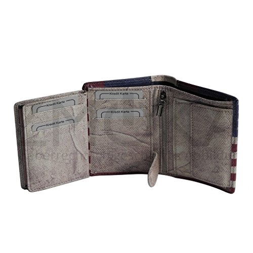 Cartera de Wild Things Only. Monedero con la Bandera de Estados Unidos, Monedero, Cartera – presentado por ZMOKA® (Estados Unidos).