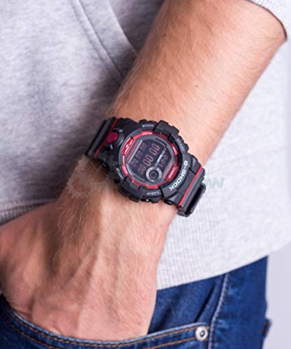 Casio Reloj Digital para Hombre de Cuarzo con Correa en Resina GBD-800-1ER, Negro/Rojo