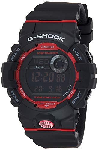 Casio Reloj Digital para Hombre de Cuarzo con Correa en Resina GBD-800-1ER, Negro/Rojo