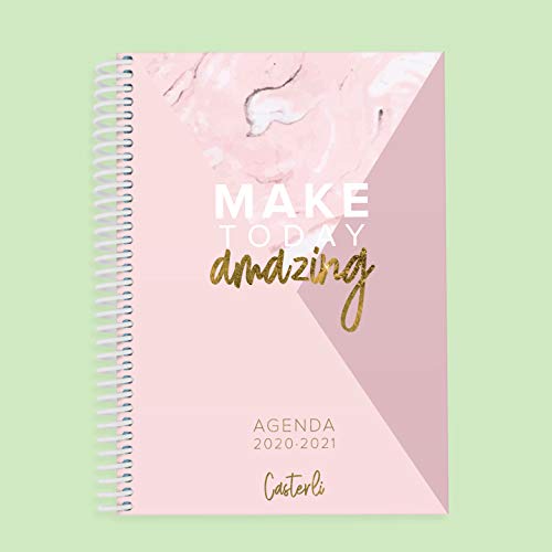 Casterli - Colección Amazing - Agenda Escolar 2020 2021, día página, tamaño A6 - Make today Amazing