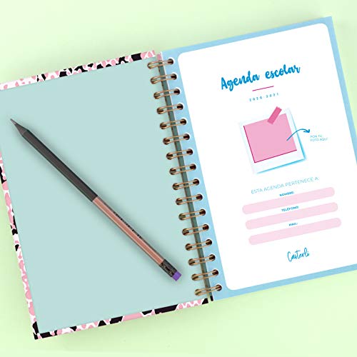 Casterli - Colección Wild and Free - Agenda Escolar 2020-2021, Día Página, Tamaño A5