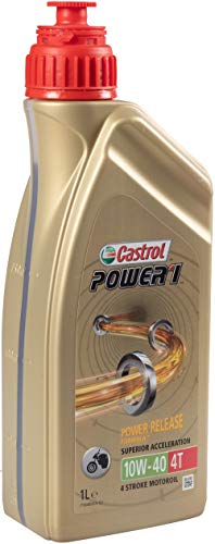 Castrol 15043E Aceite DE Motor Power 1 4T 10W40 1 Litro, Dorado, 1L